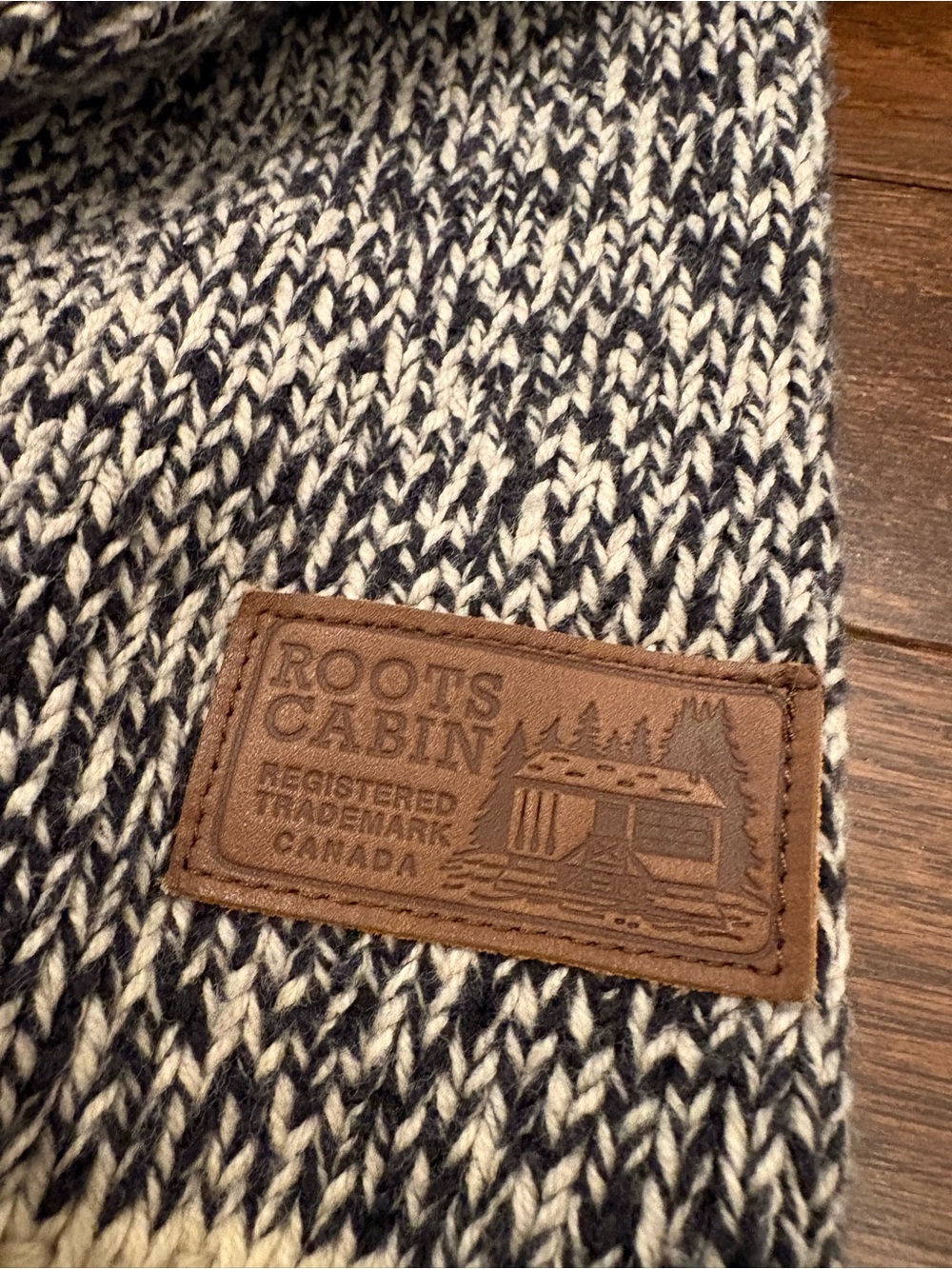 Roots Canada Cabin Collection Marled Knit Crewneck Sweater Stripe Women’s Large - Picture 5 of 12